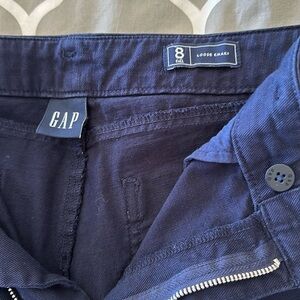 GAP women’s loose khaki pants in navy twill
